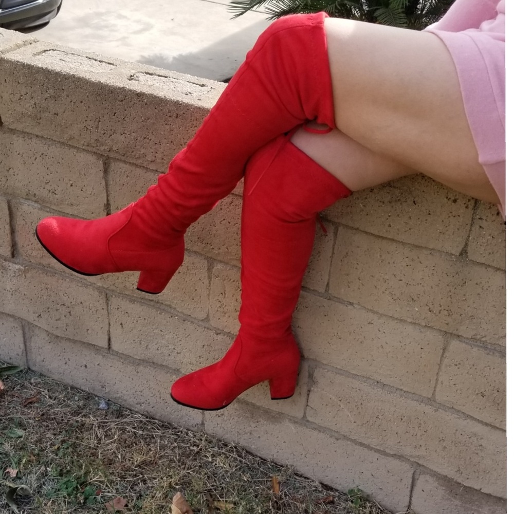 ! Very sexy boots over knee Red Color - Picture 5 of 7